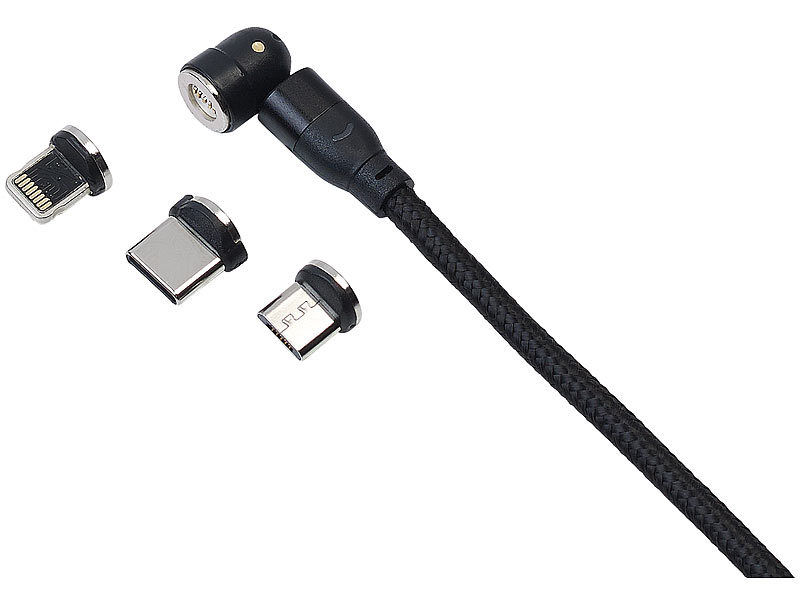 ; In-Ear-Mono-Headsets mit Bluetooth, Multi-USB-Kabel für USB A und C, Micro-USB und 8-PIN 